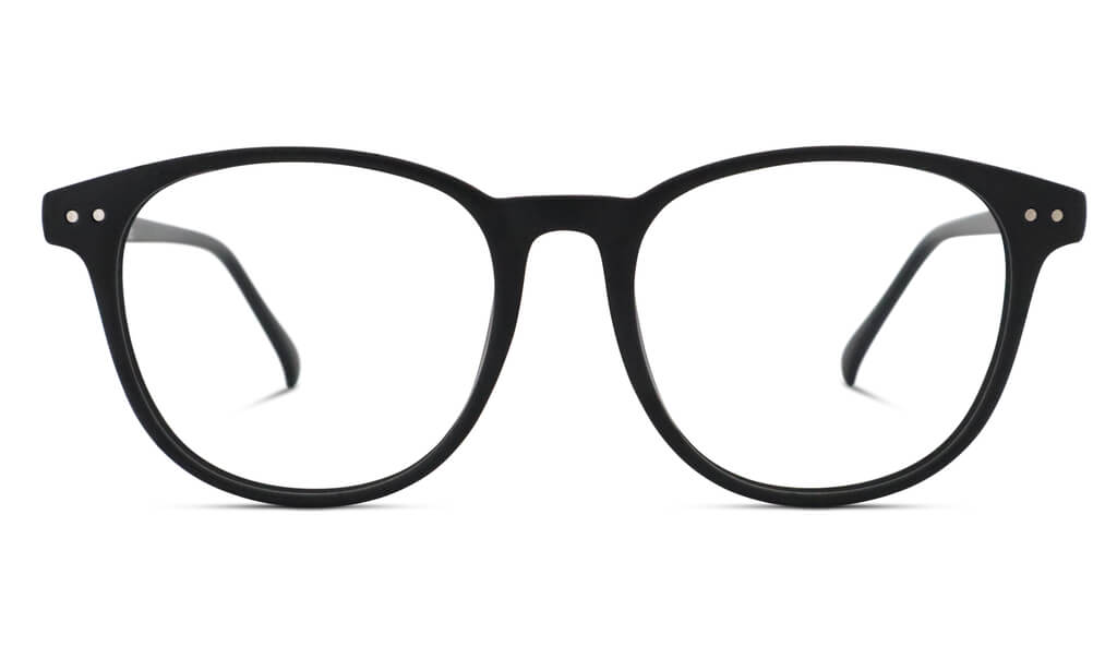 Black glasses hot sale with clear lens