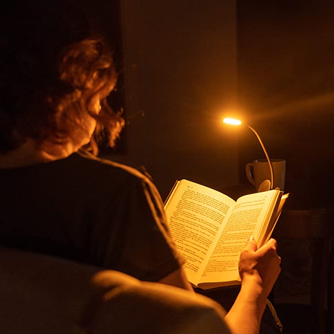 NoBlue Amber Book Light