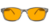 BlockBlueLight Blue Light Blocking Glasses - Amber Lens SunDown Wayfarer Blue Blocking Glasses-Pearl Grey