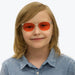 BlockBlueLight Blue Light Blocking Glasses - Red Lens Kids NightFall Wayfarer Blue Blocking Glasses - Crystal