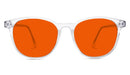 BlockBlueLight Blue Light Blocking Glasses - Red Lens NightFall Billie Blue Blocking Glasses - Crystal