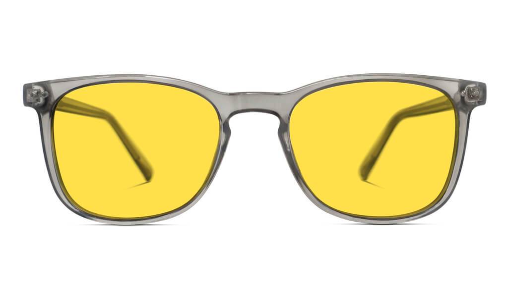 BlockBlueLight Blue Light Filter Glasses - Yellow Lens DayMax Taylor Glasses - Pearl Grey