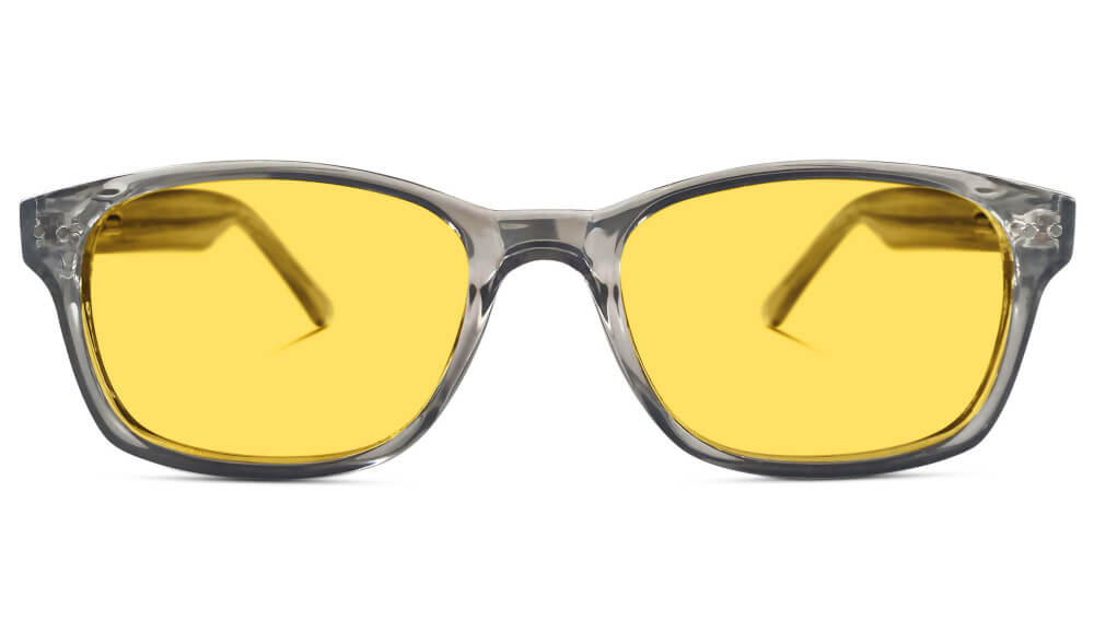 BlockBlueLight Blue Light Filter Glasses - Yellow Lens DayMax Wayfarer Glasses - Pearl Grey